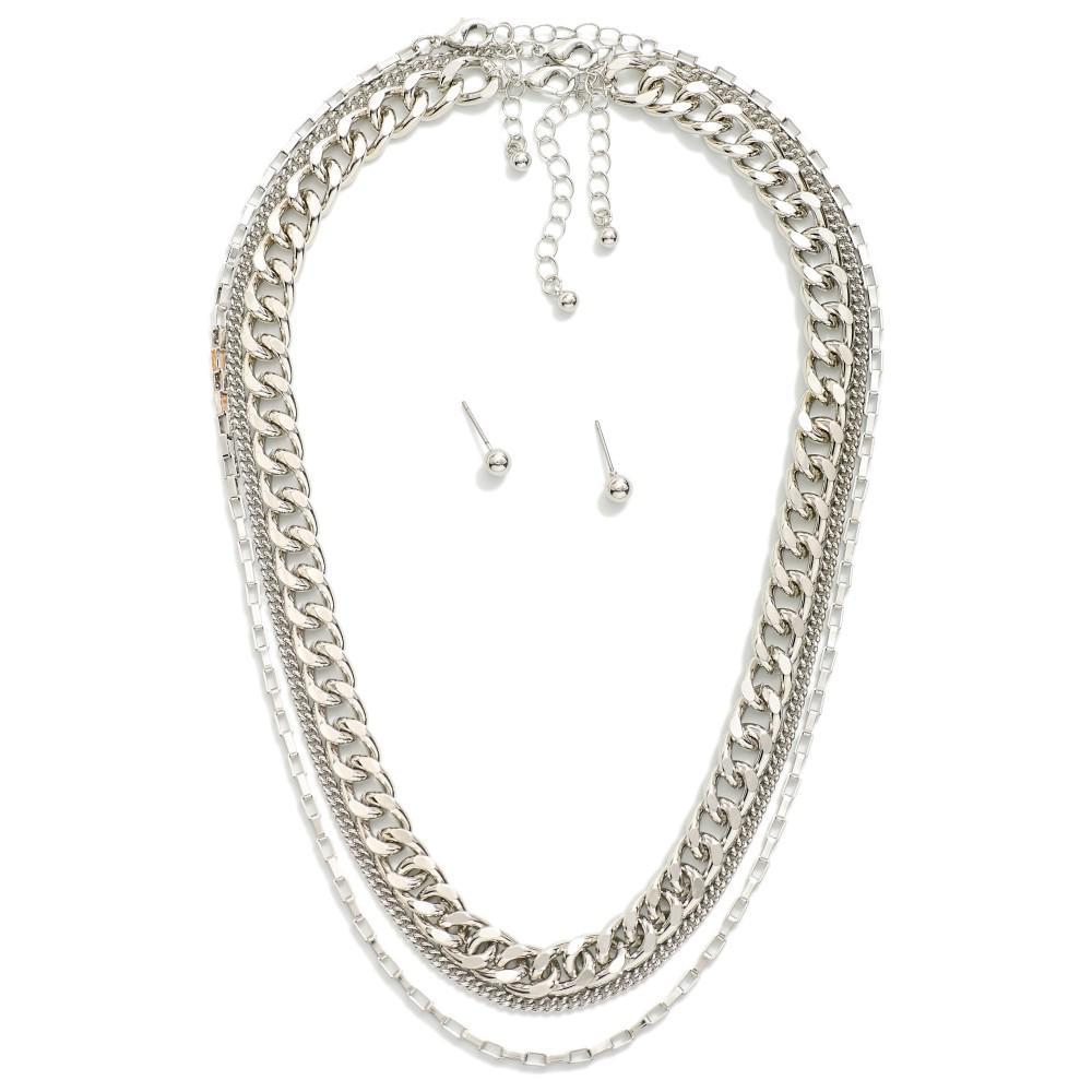 Silver Sass Layered Necklace