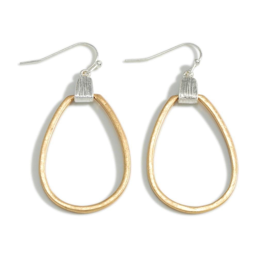 Two Tone Teardrop Earring