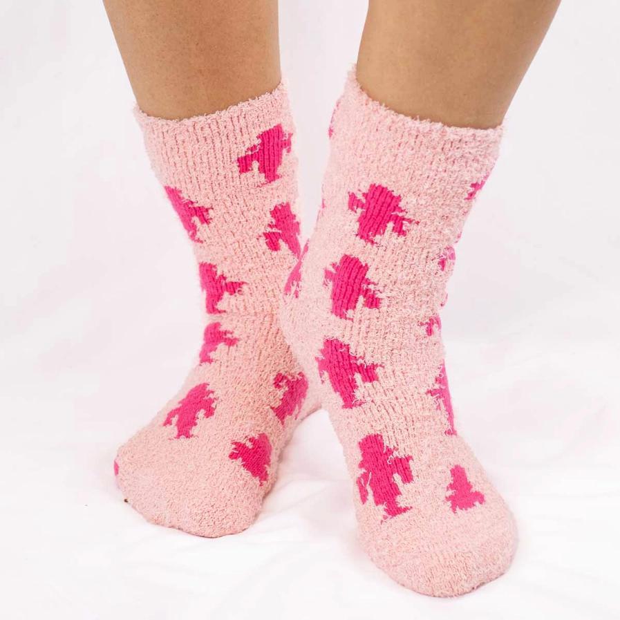 Women's Nutcracker Snuggle Socks Pink One Size