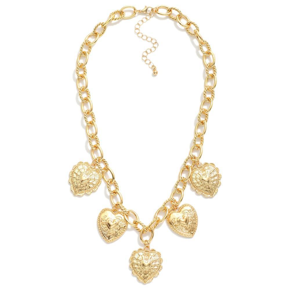 Golden Love Charm Necklace