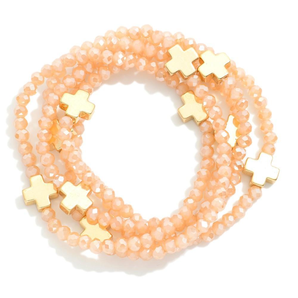 Champagne Cross Bracelet