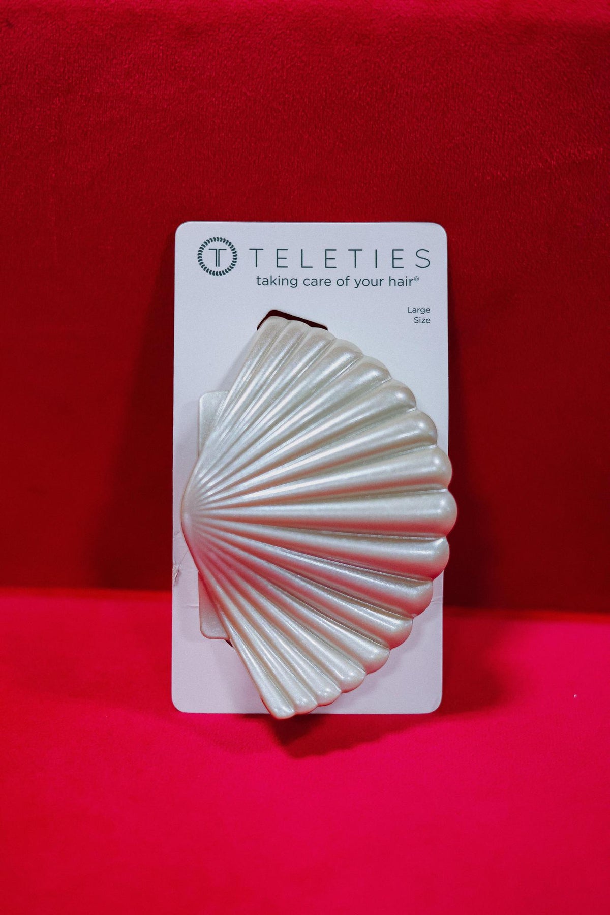 Shimmering Shell Large Flat Hair Clip