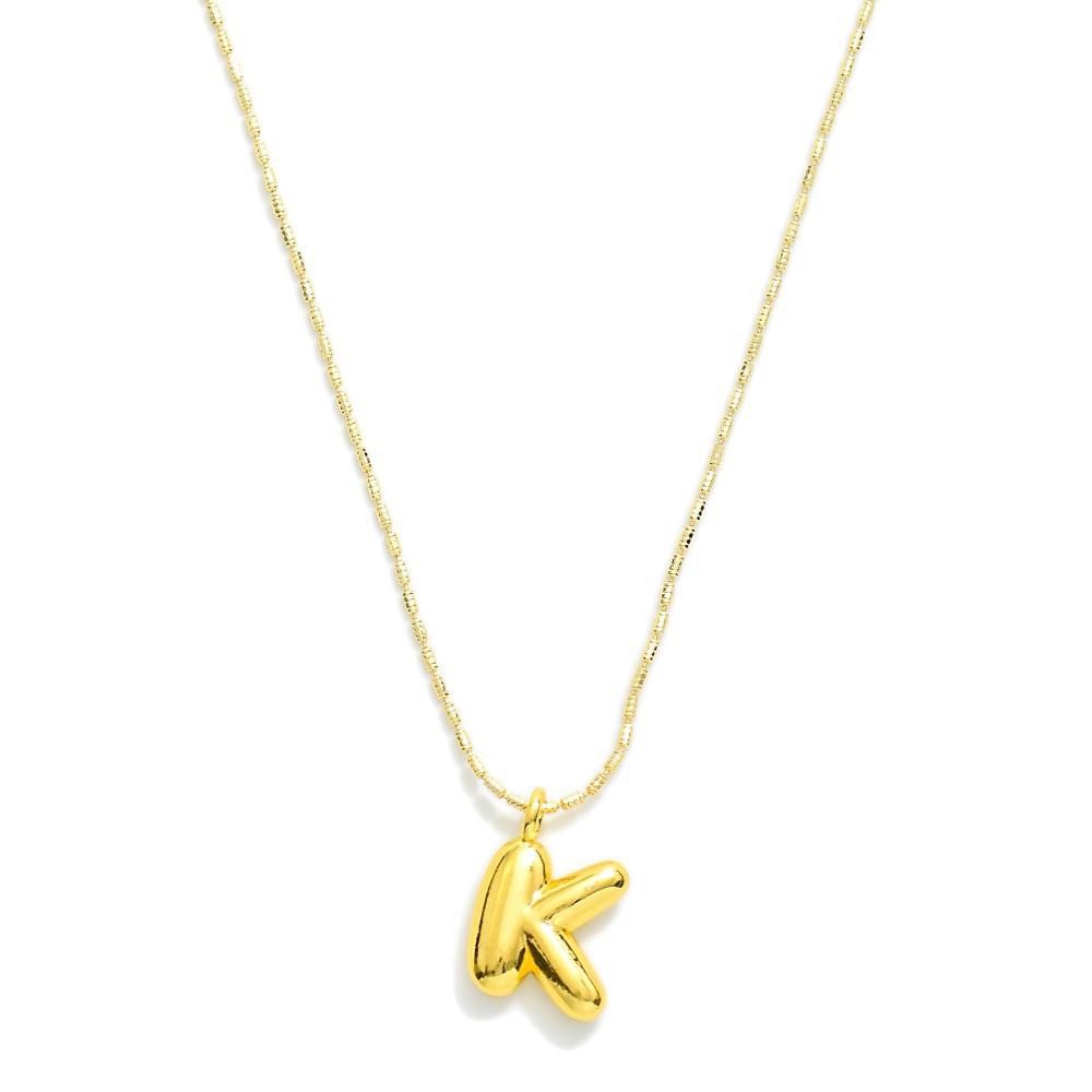 Bubble Initial Necklace