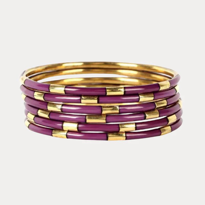 Amethyst Veda Bangles - Set of 6 By BuDha Girl