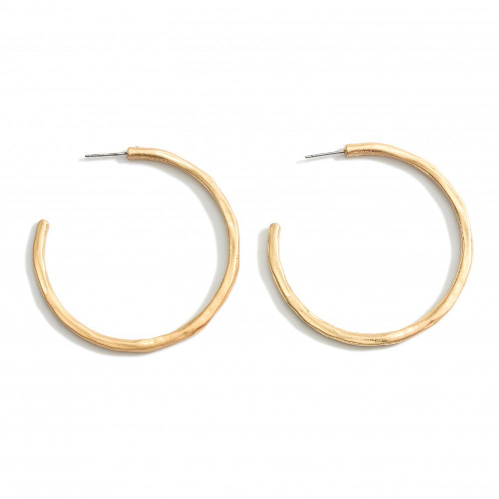 The Lena Hoop Earrings- Gold