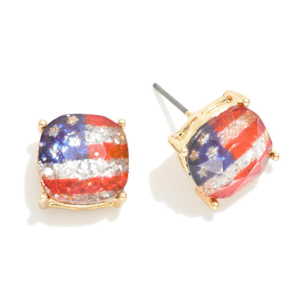 Flag Studs- Gold