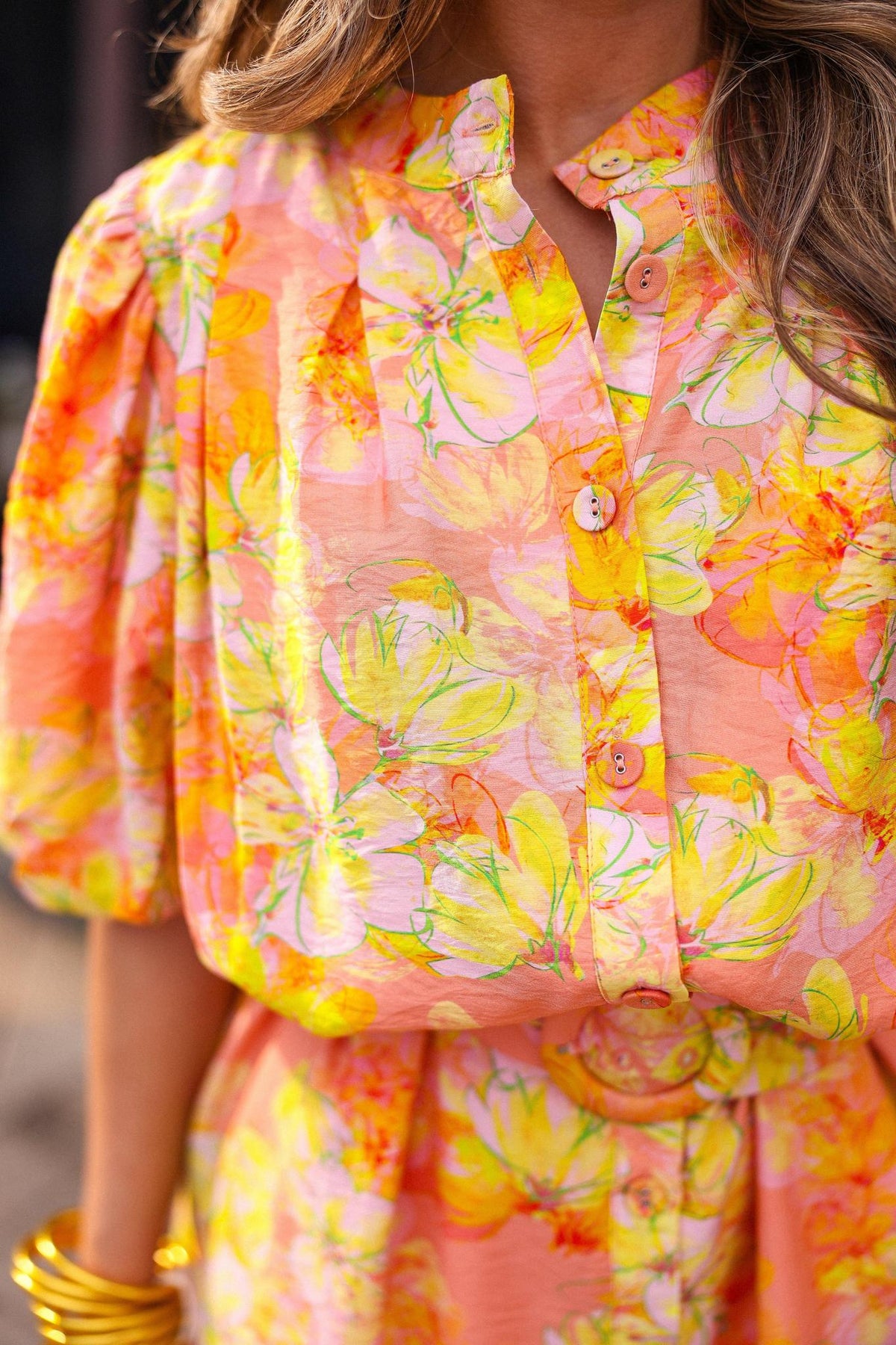 Orange Blossom Belted Mini Dress