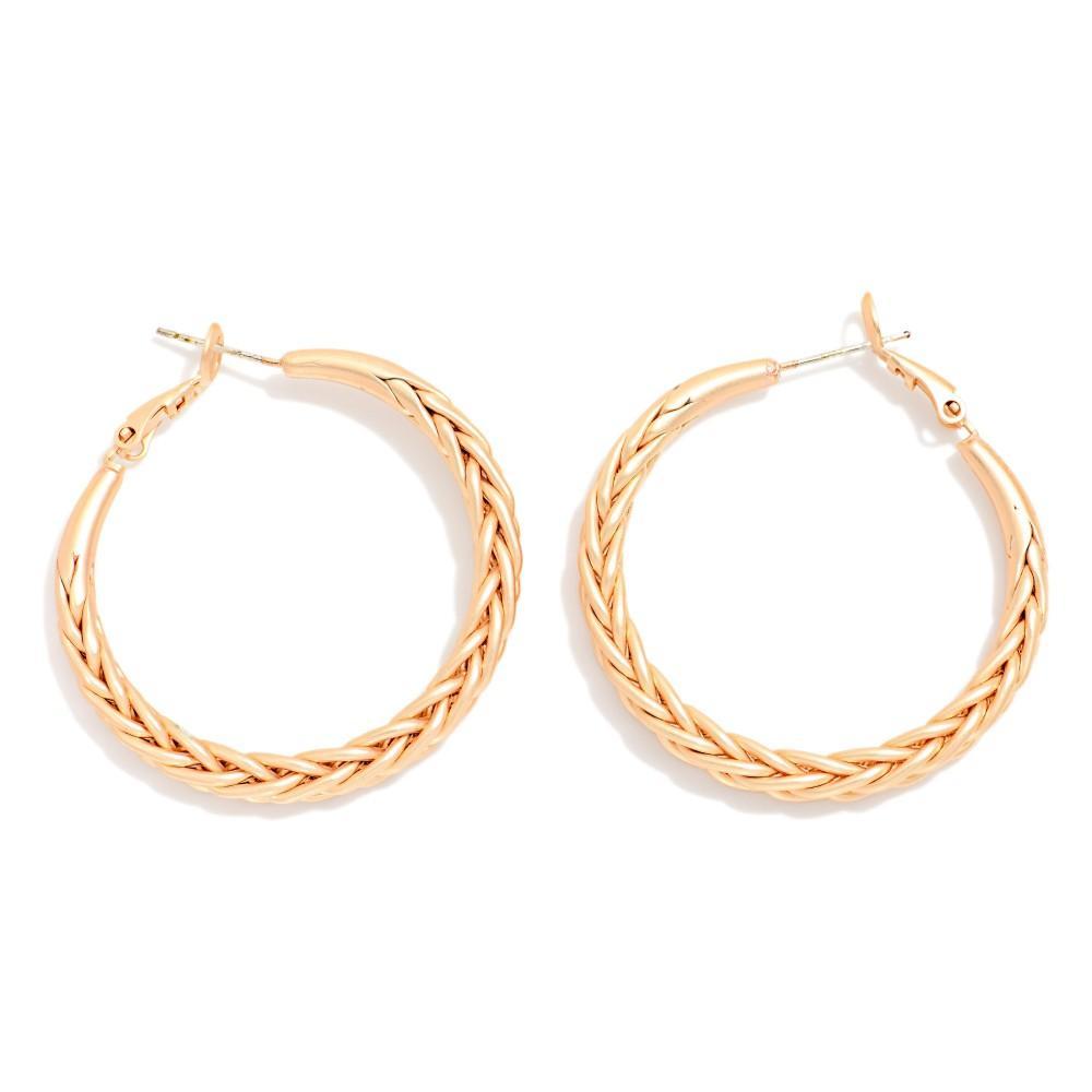 Braided Gold Hoops