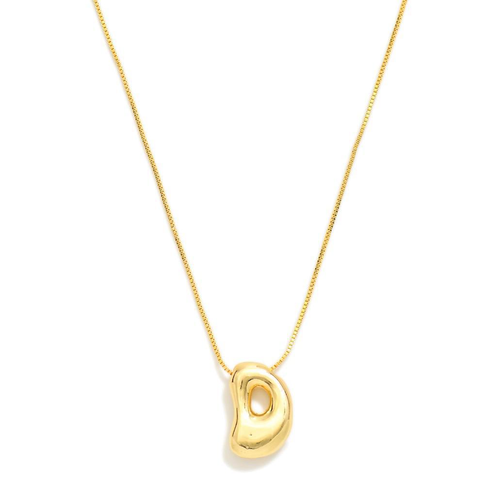 Bubble Initial Necklace