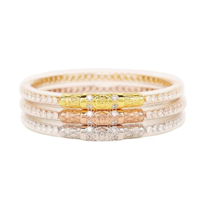 Clear Crystal Three Queens All Weather Bangles By BuDhaGirl