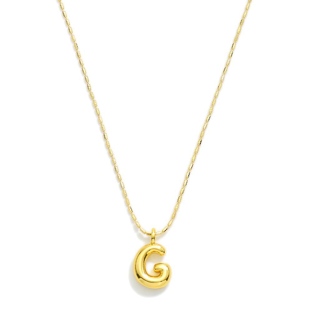Bubble Initial Necklace