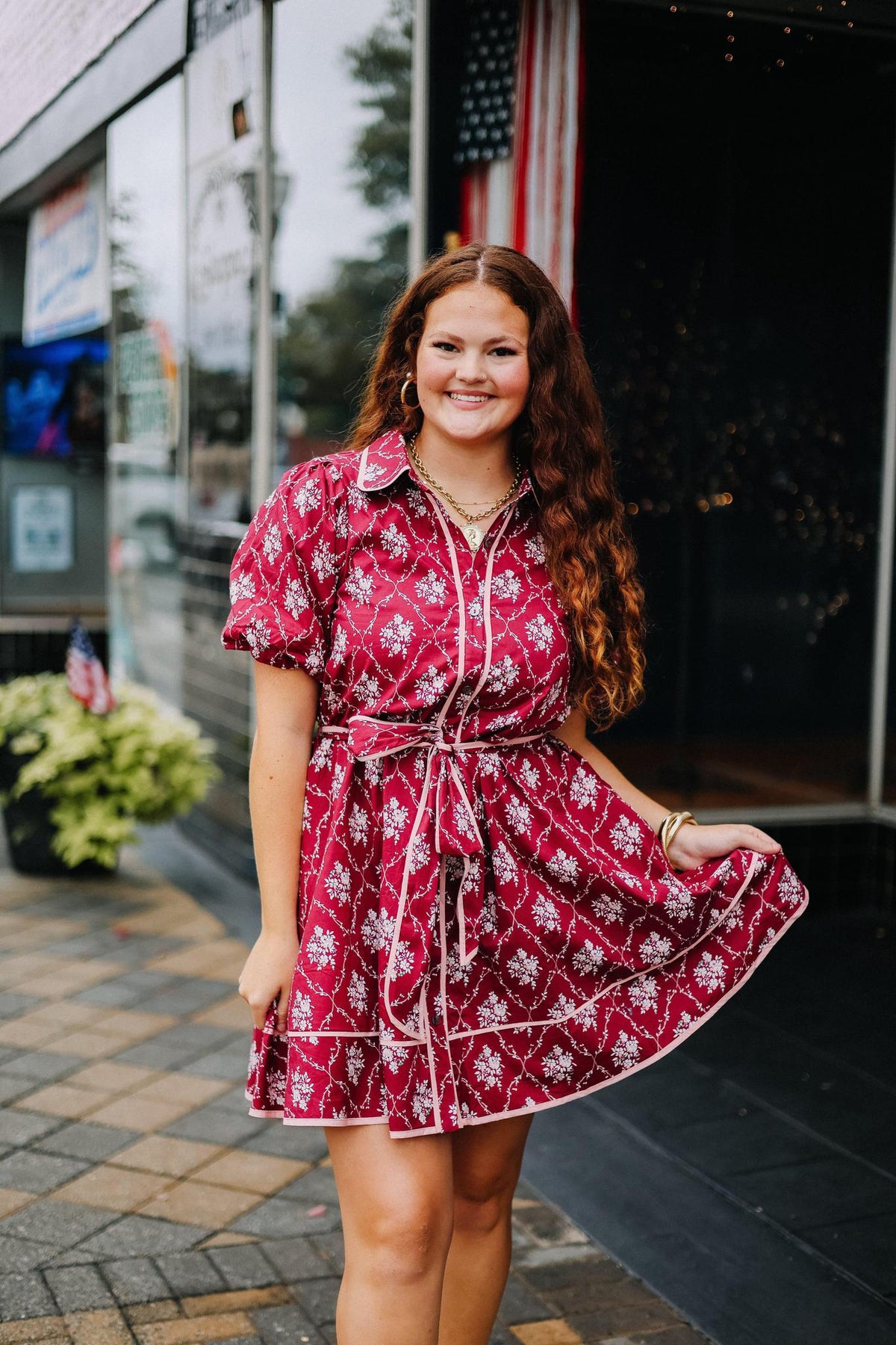 Wine & Wildflower Mini Dress