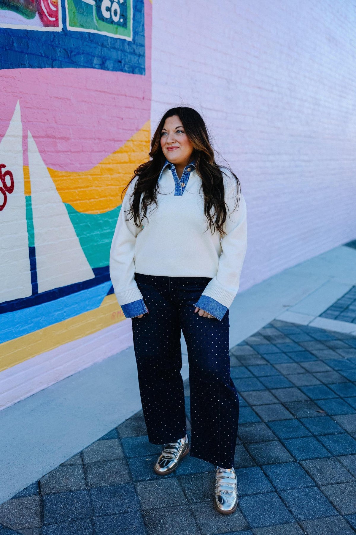 Darling Days Collared Sweater