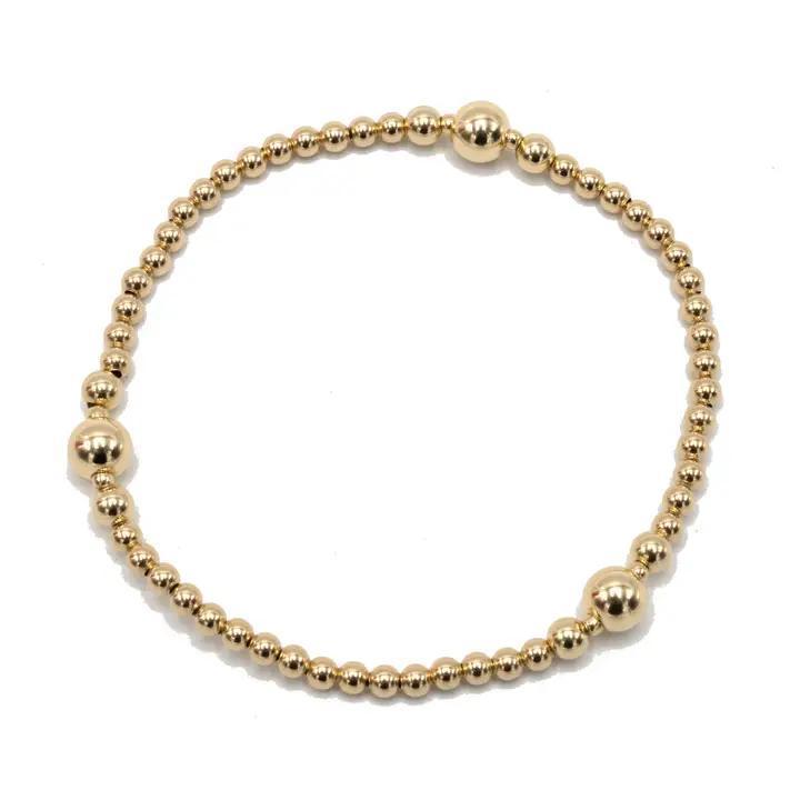 The Nantucket Collection 3*6 14K Gold - Filled Beaded Bracelet- Erin Gray 7#