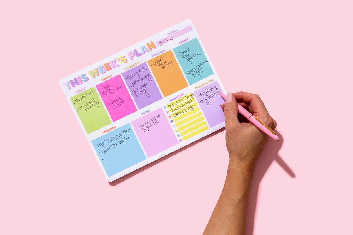 "This Week's Plan" Weekly Planner- 52 Sheets