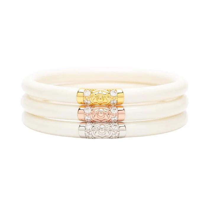 Ivory Three Kings All Weather Bangles (Set Of 3) By BuDhaGirl