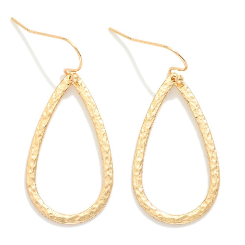 Brushed Teardrop Earrings