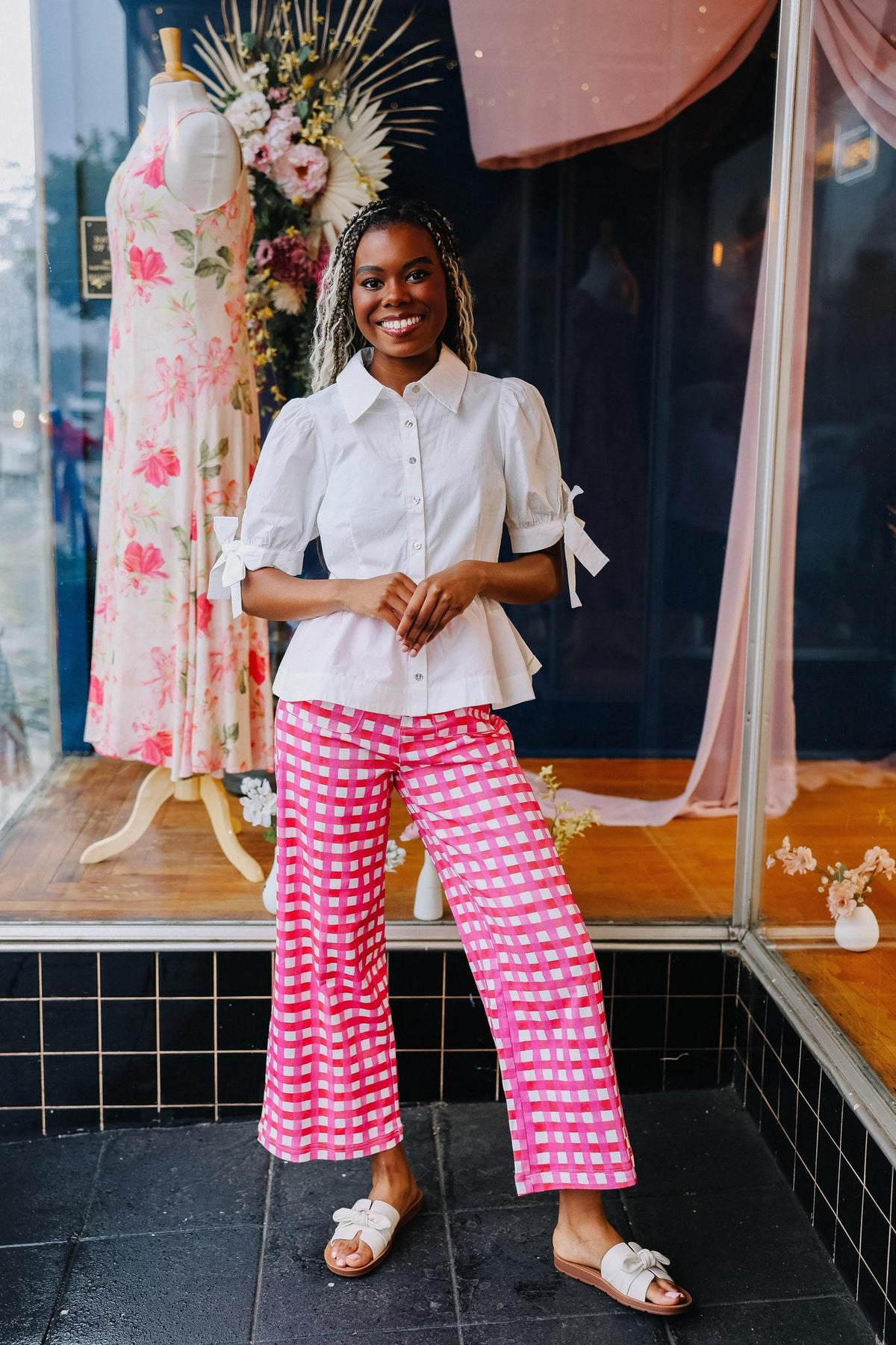 Pink Checkered Pants