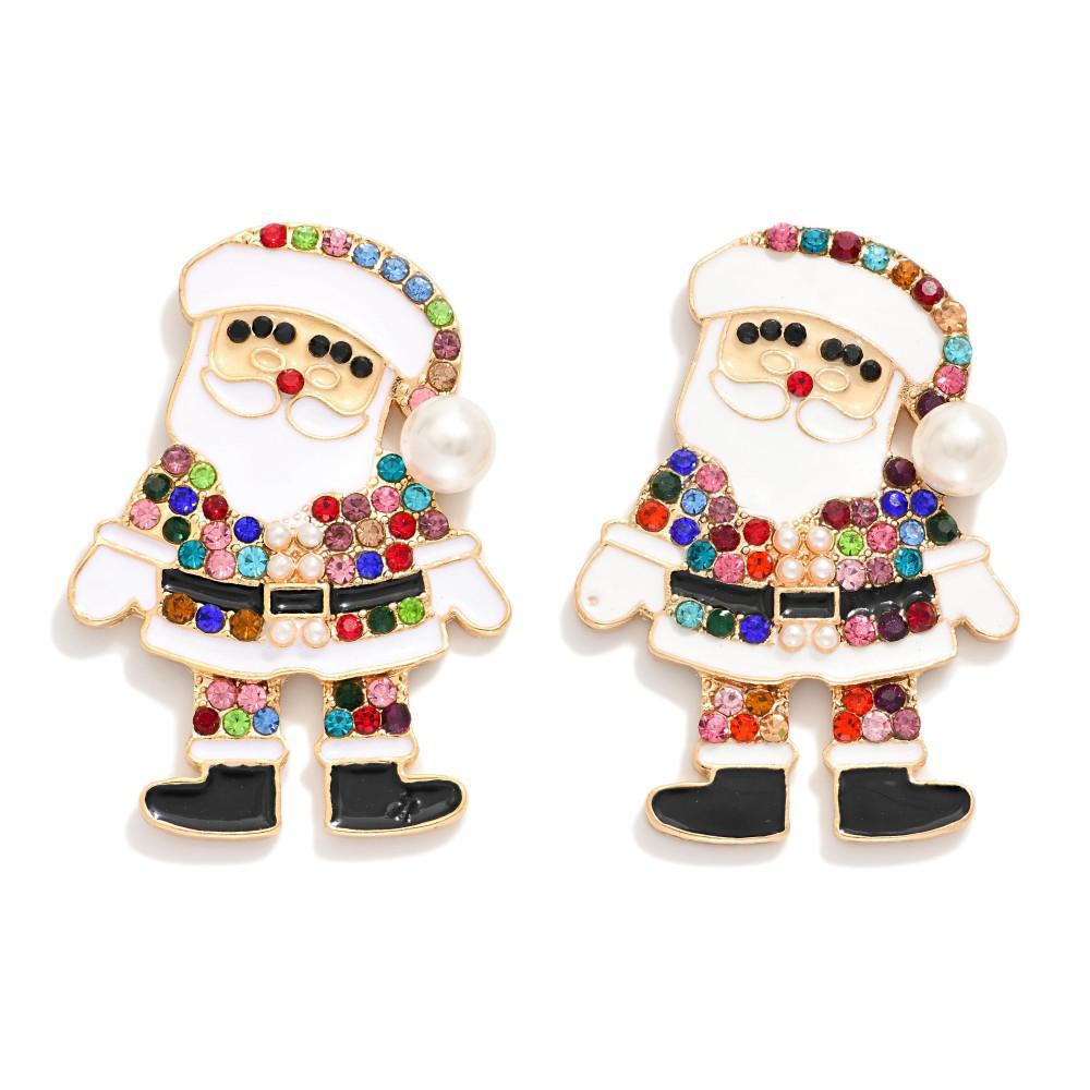Dancing Santa Studs