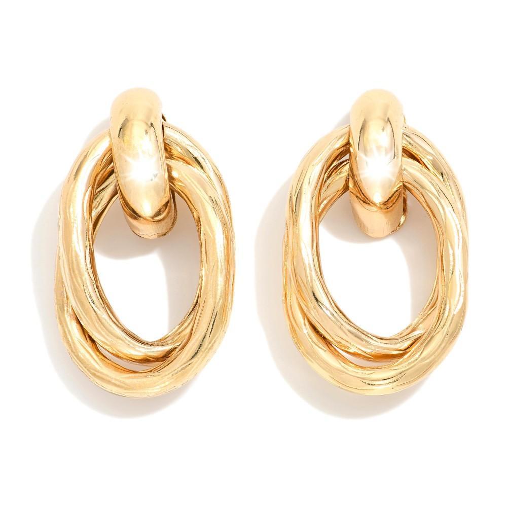 Layered Oval Earrings