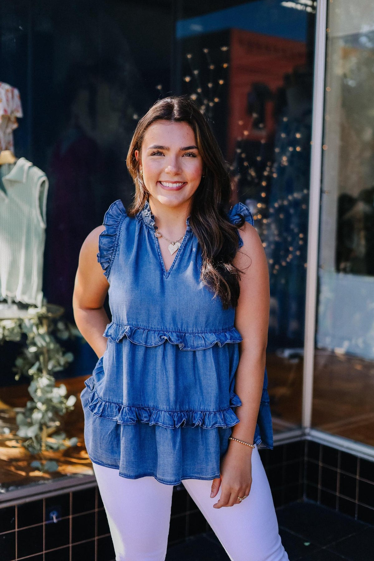 Taylor Shaye Denim Top
