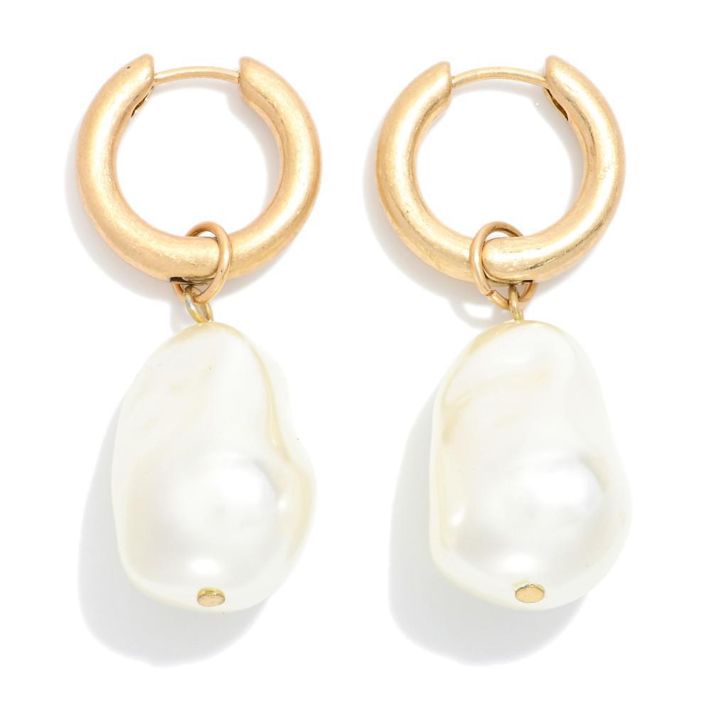 Aurora Pearl Hoops