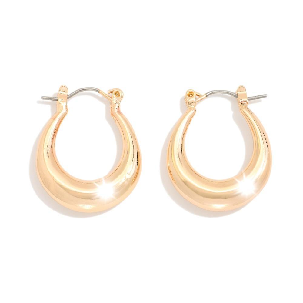 Tapered Gold Hoops