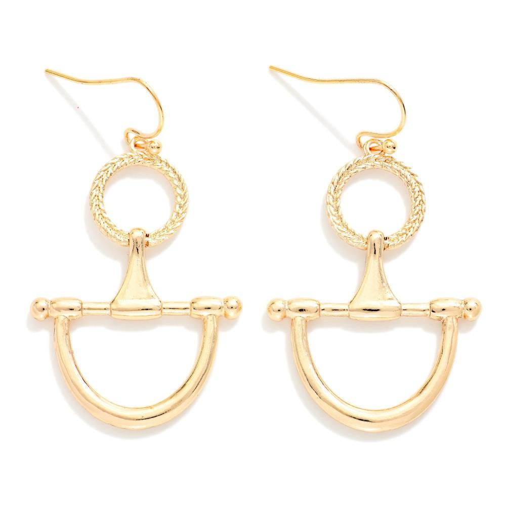 Golden Horse Shoe Earrings