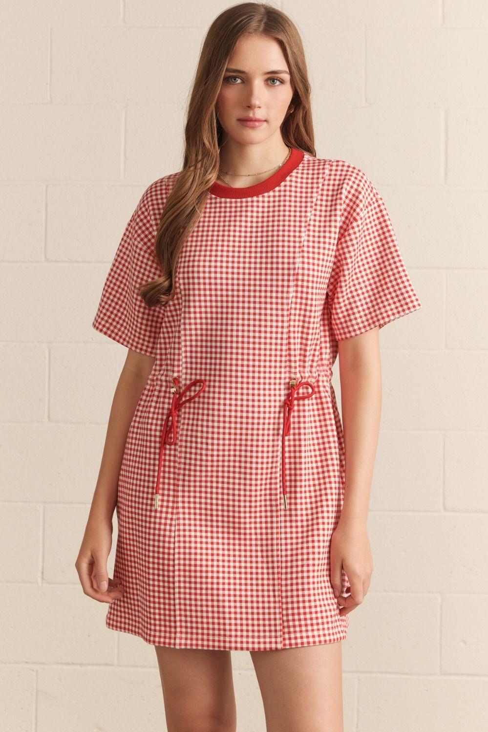 Marry Me Gingham T-shirt Dress