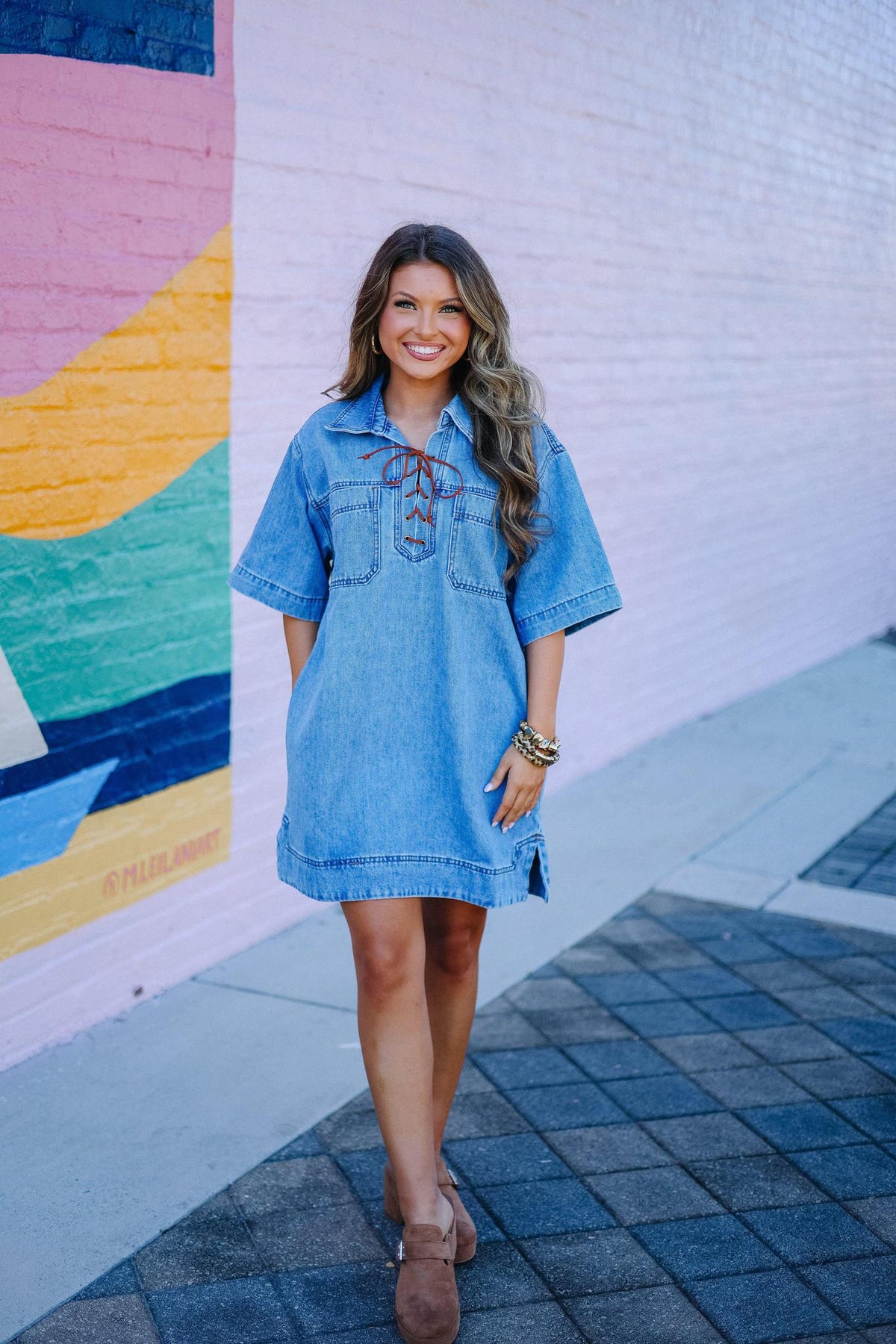 The Harper Denim Mini Dress