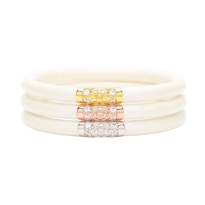 Ivory Three Kings All Weather Bangles (Set Of 3)