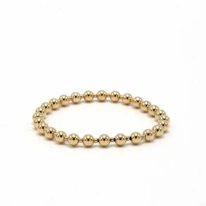 5mm+2mm+5mm Gold Filled Waterproof Dimension Bracelet-7.0"
