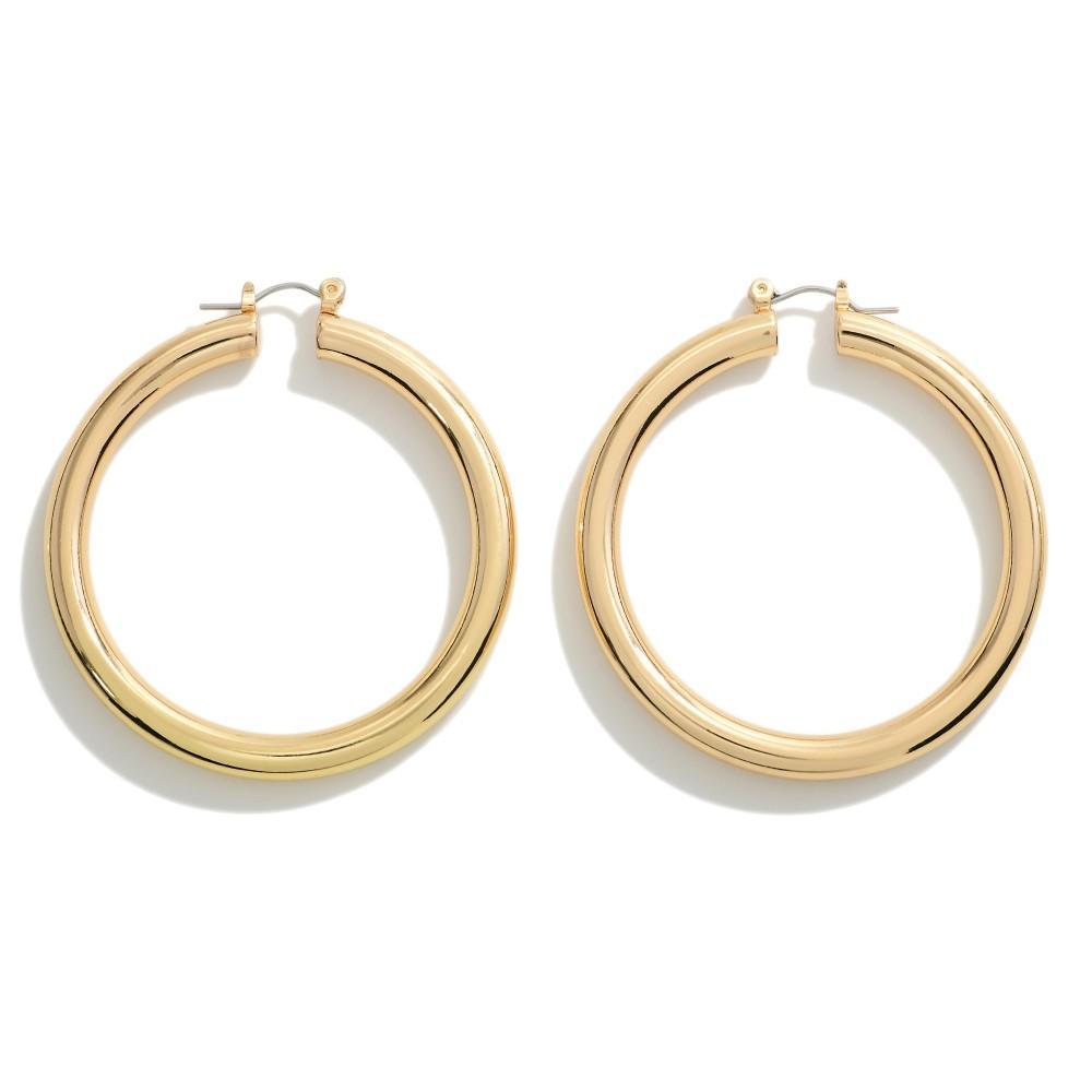Chunky Gold Hoop Earrings