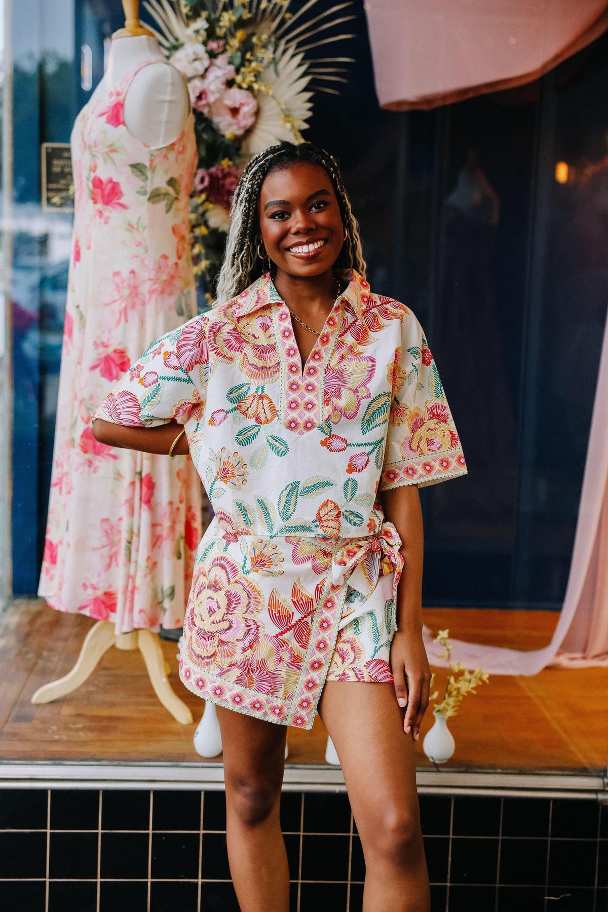 Botanical Print Top