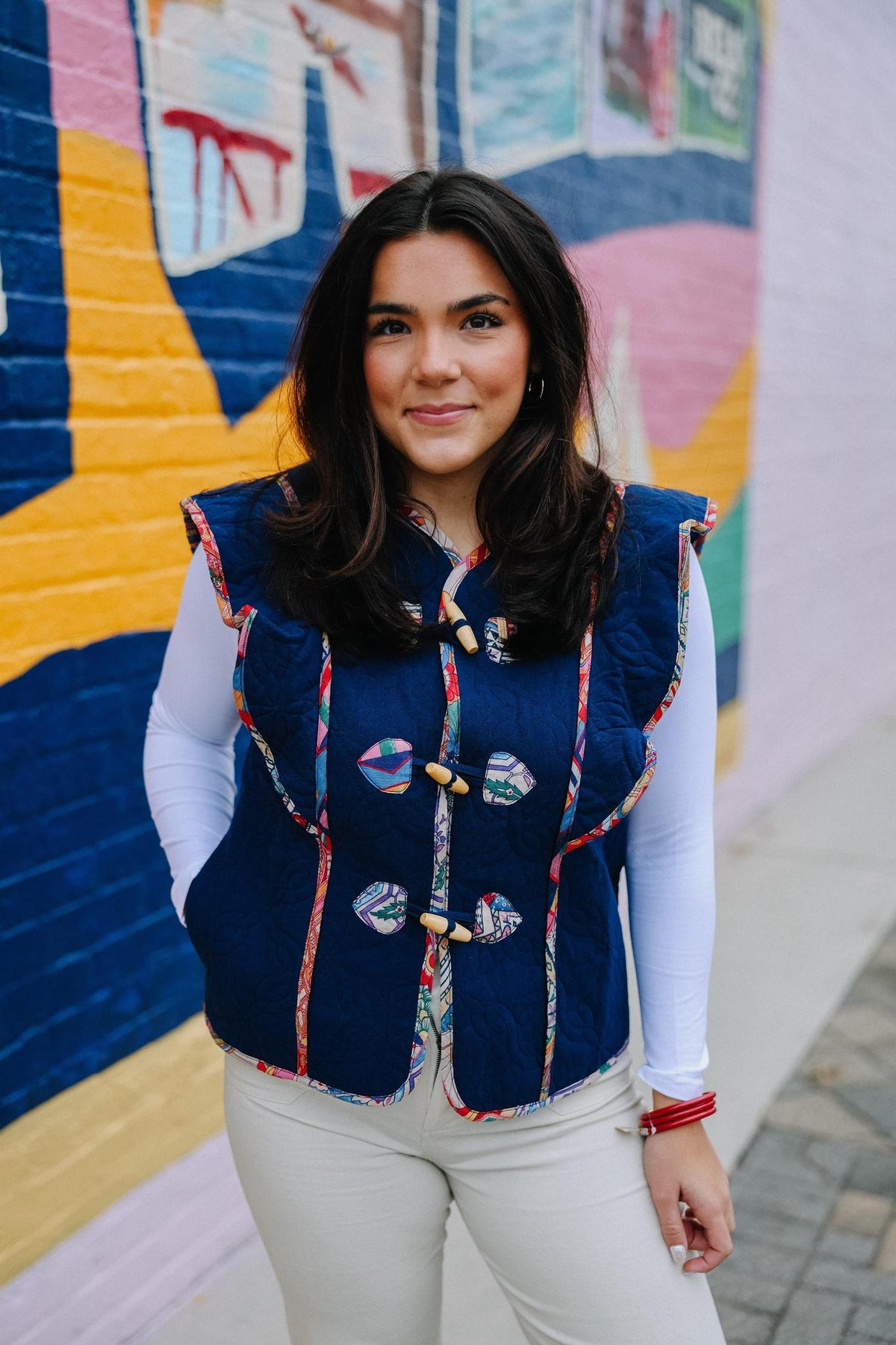 Floral Edge Vest