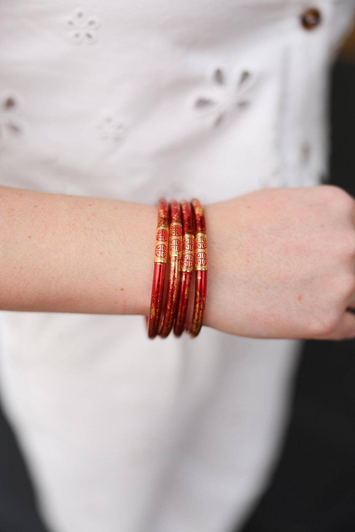 KOI Rouge All Weather Bangles - Set of 4