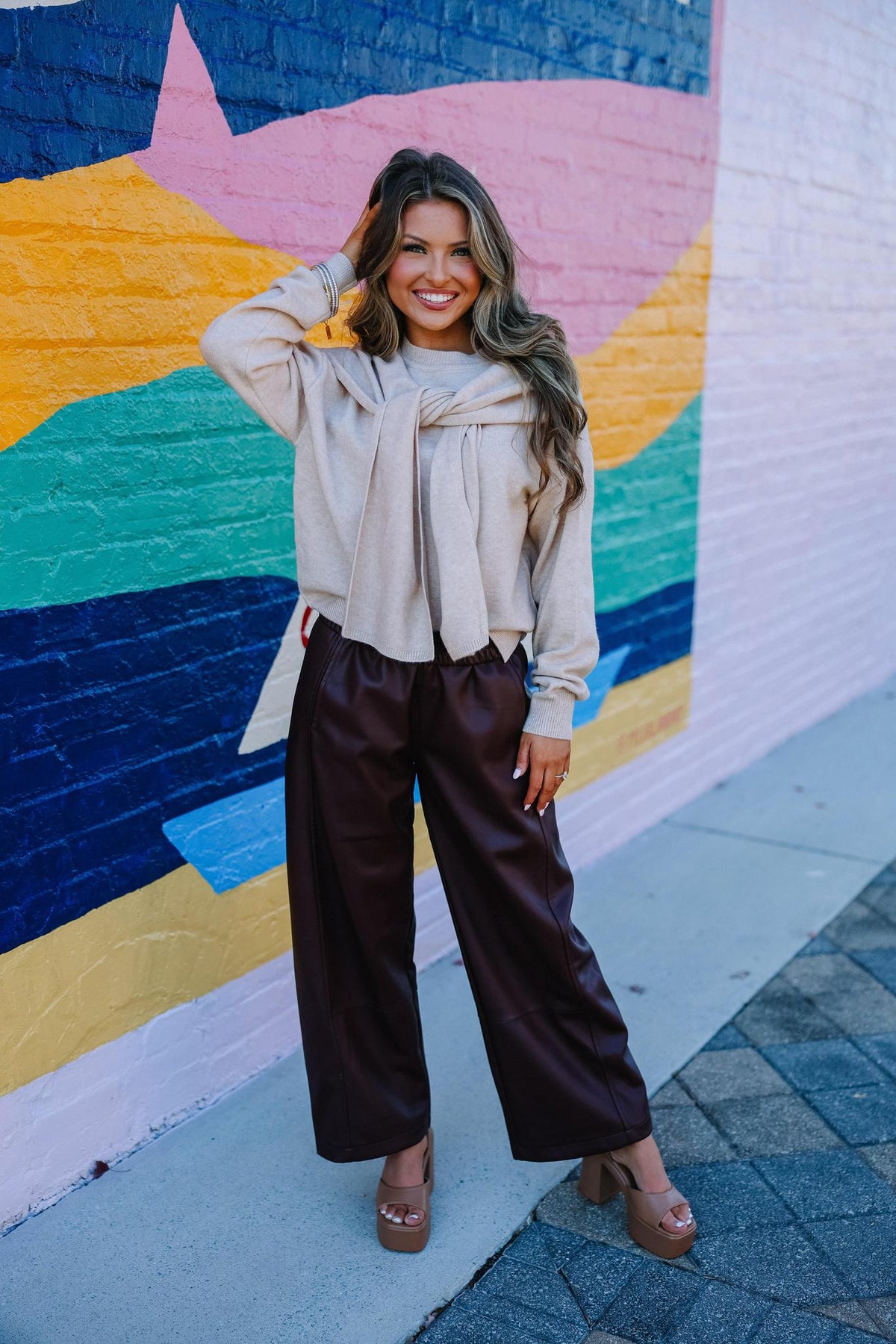 The Ivy League Sweater-Tan