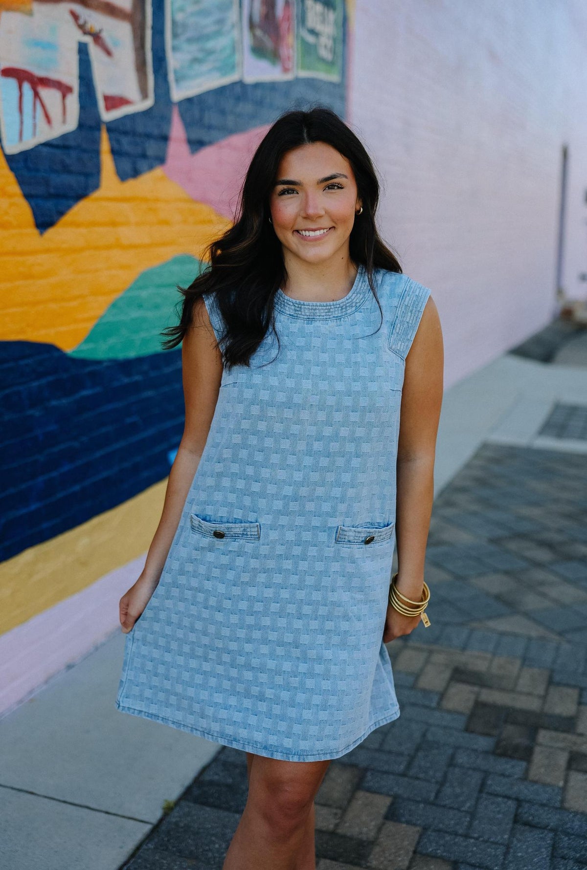 Casual A- Line Denim Mini Dress