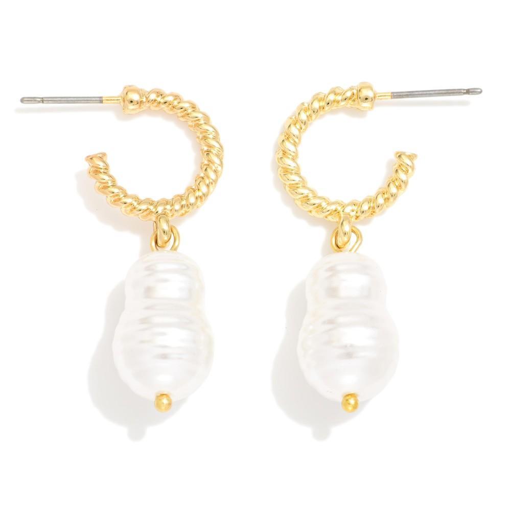 Twisted Pearl Earrings