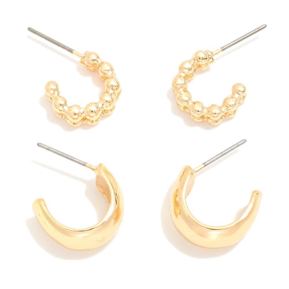 Chic Contrast Earring Set