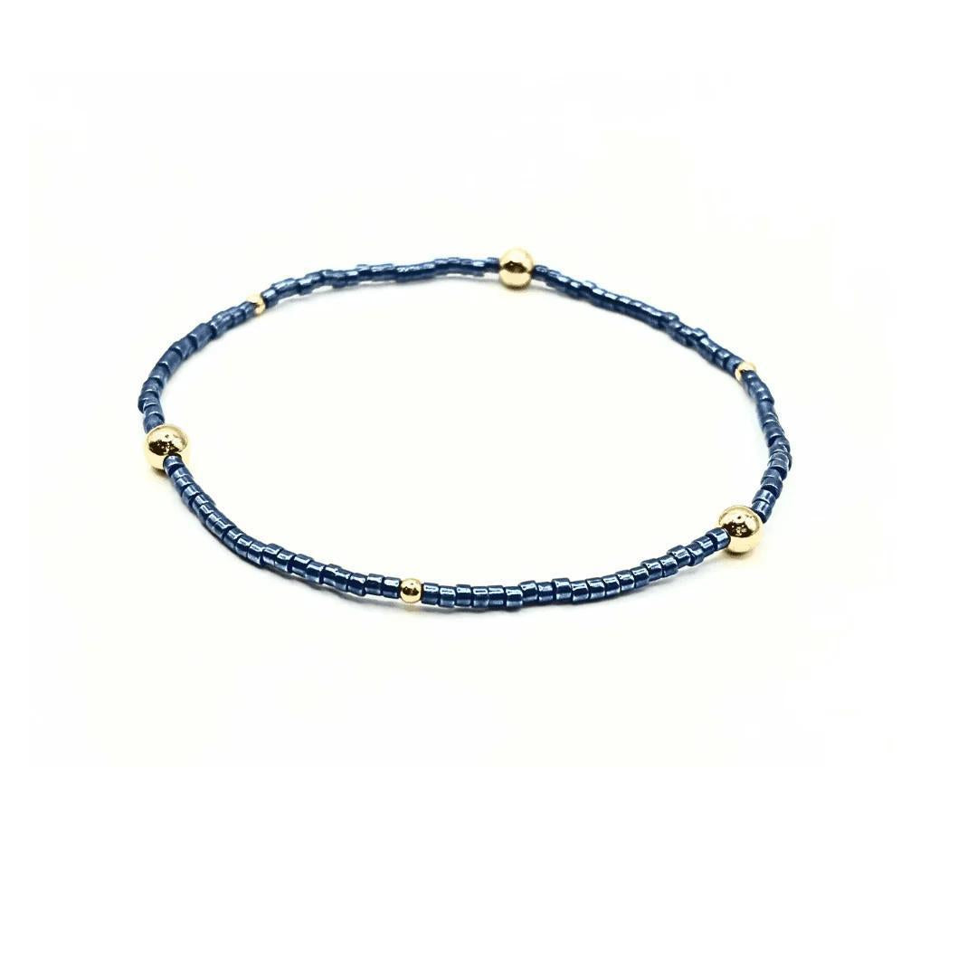 2 MM Game Day - Blue & Gold Filled Bracelet