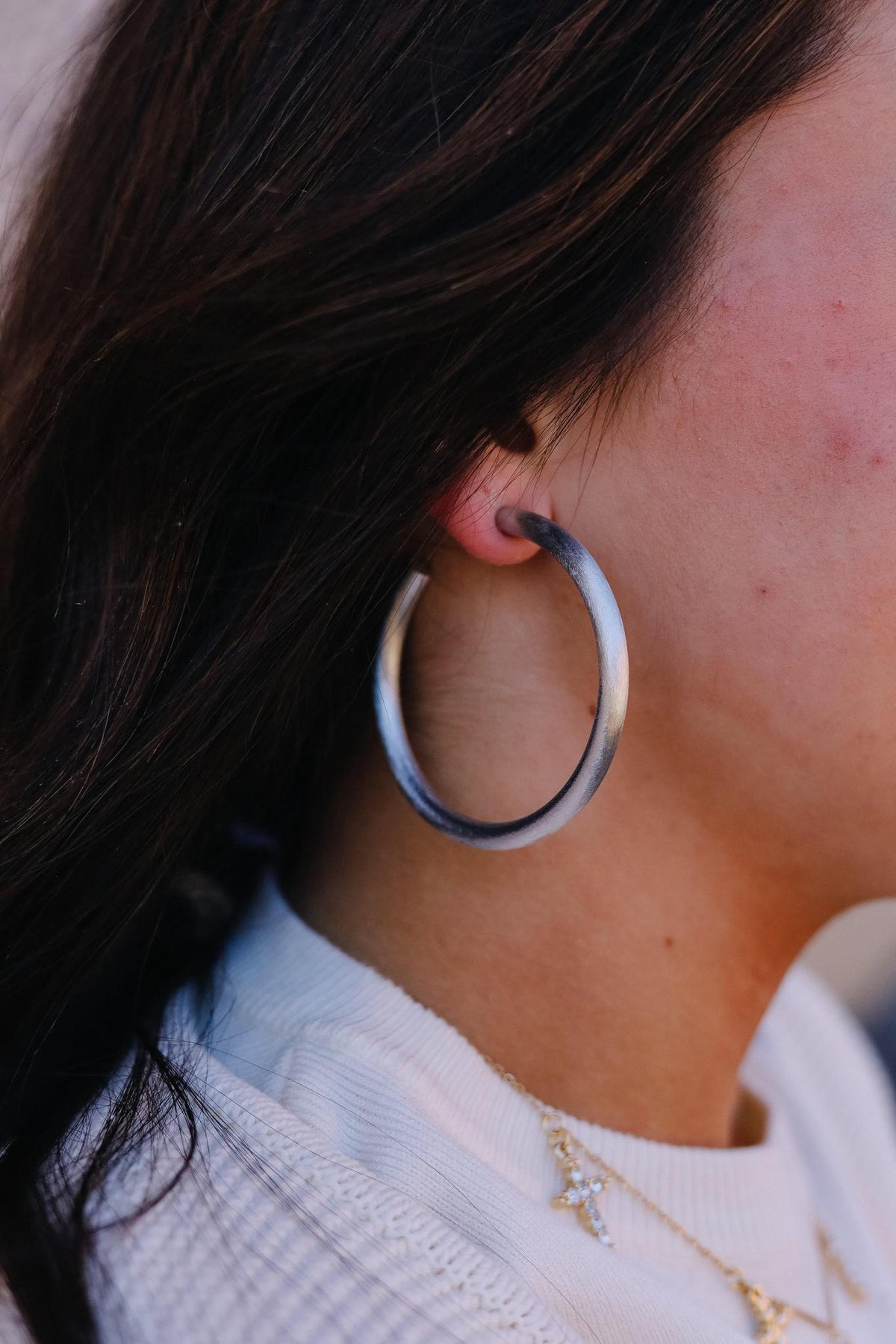 Betty Carre Renaissance Hoop- Rhodium