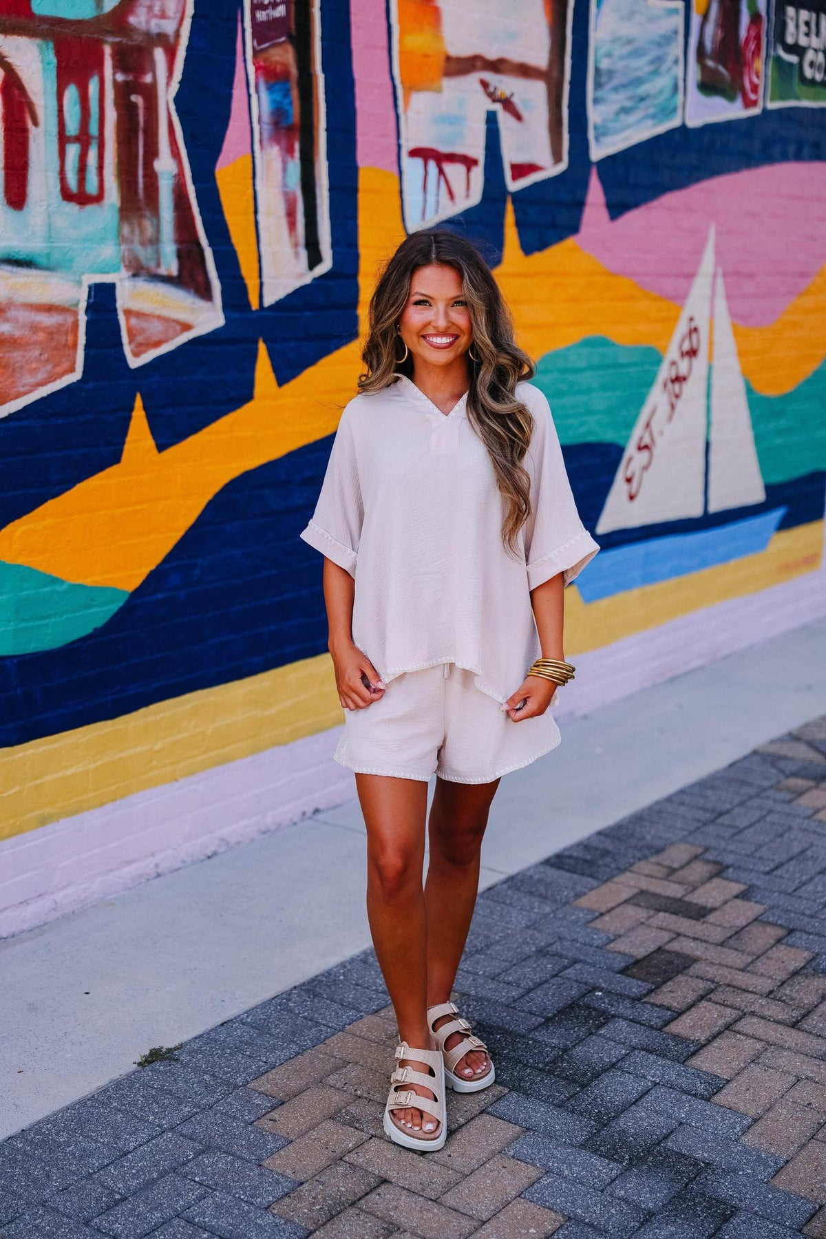 Comfy Tan Short Set