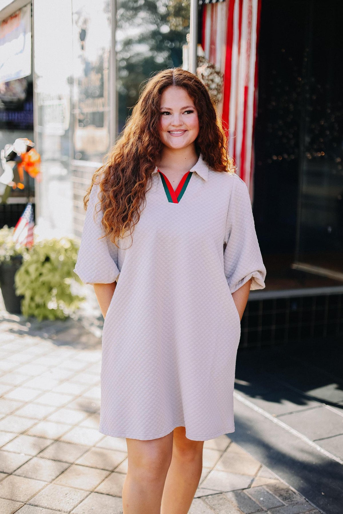 Refined Trim Mini Dress