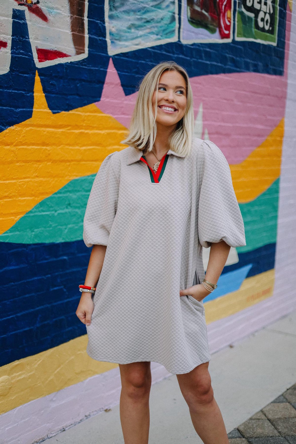 Refined Trim Mini Dress