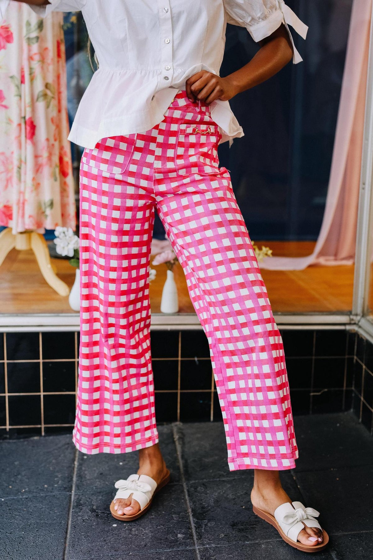 Pink Checkered Pants