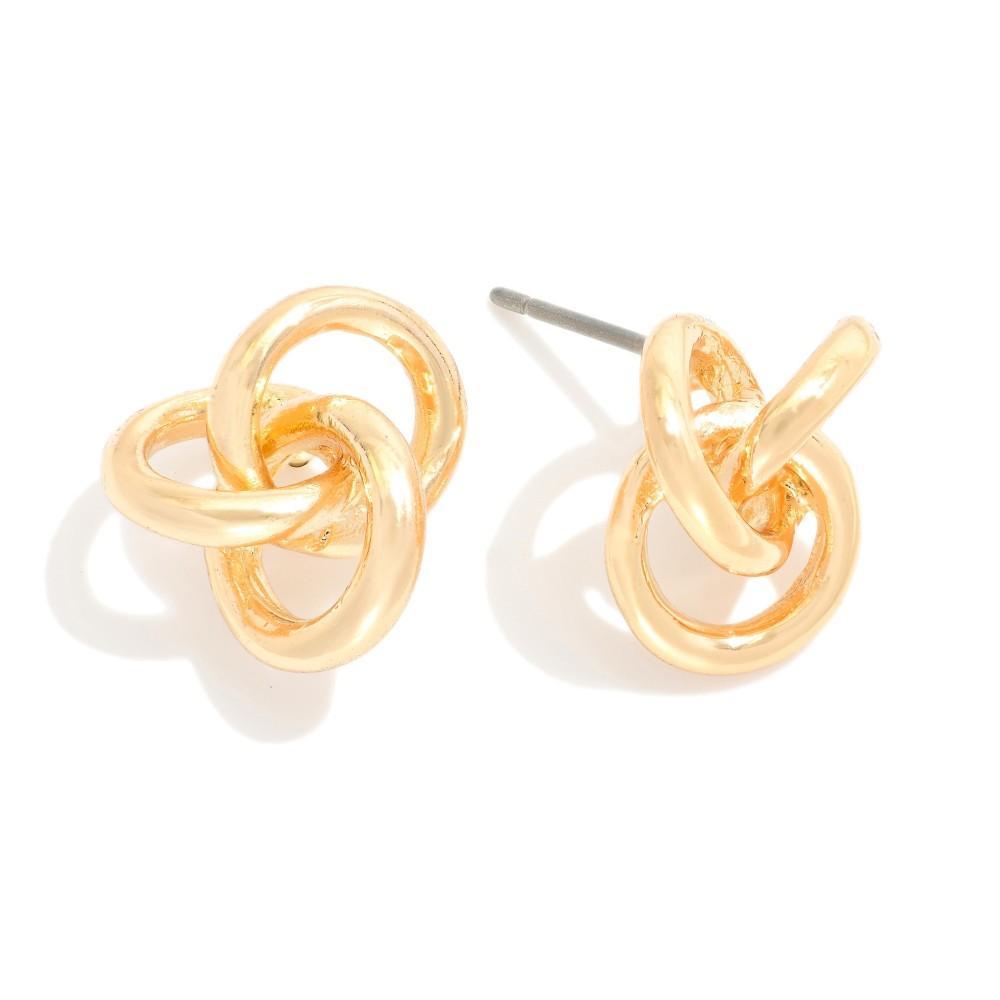 Gold Knotted Studs