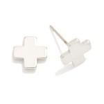 Chunky Cross Stud Earrings