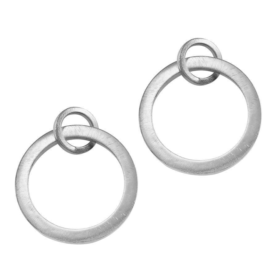 Betty Carre Zilah Hoop- Rhodium
