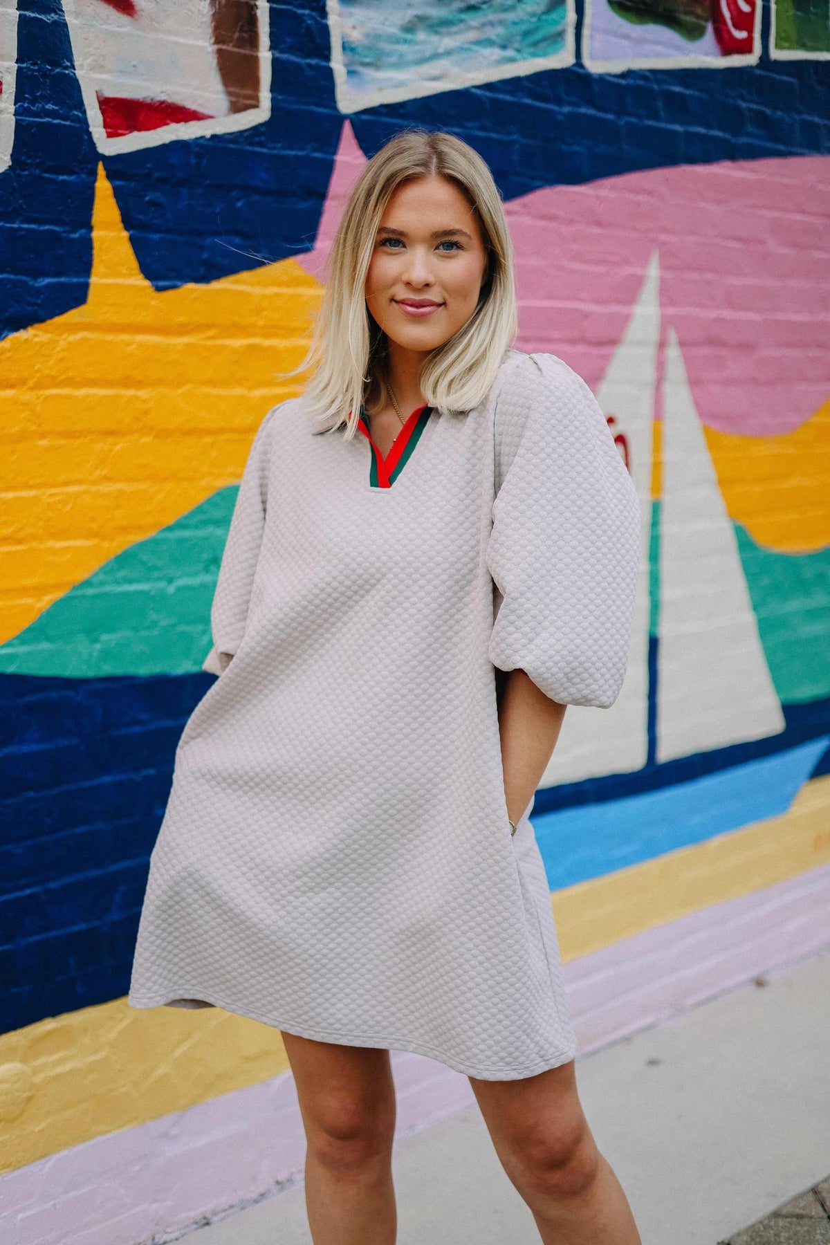 Refined Trim Mini Dress